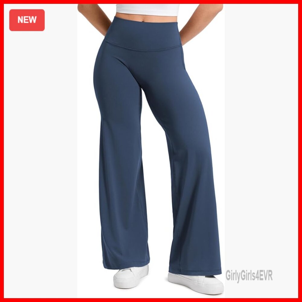 High Waist Wide Leg Yoga Pants, Buttery Soft Stretch, Lounge Casual